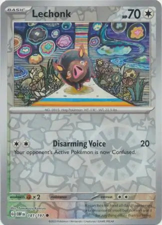 Lechonk 181/197 (SV03: Obsidian Flames)  - Reverse Holofoil