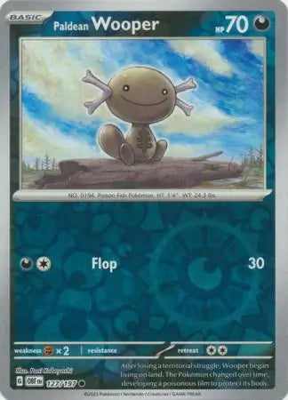 Paldean Wooper 127/197 (SV03: Obsidian Flames)  - Reverse Holofoil