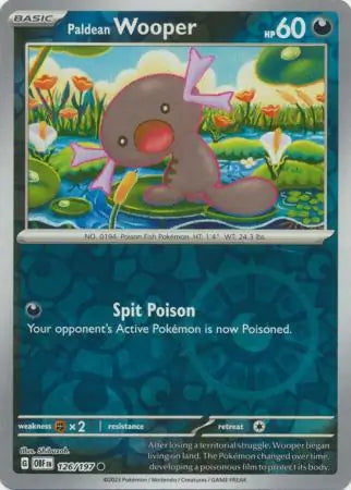Paldean Wooper 126/197 (SV03: Obsidian Flames)  - Reverse Holofoil