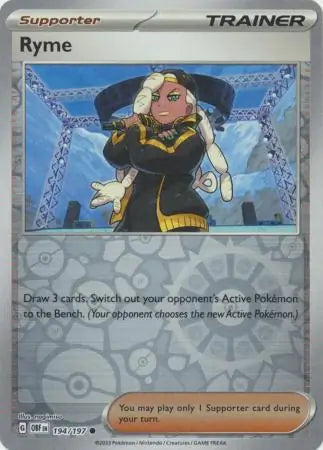Ryme 194/197 (SV03: Obsidian Flames)  - Reverse Holofoil