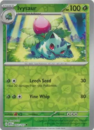 Ivysaur 002/165 (SV: Scarlet & Violet 151)  - Reverse Holofoil