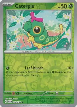 Caterpie 010/165 (SV: Scarlet & Violet 151)  - Reverse Holofoil