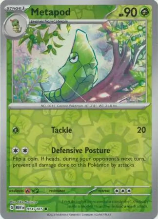 Metapod 011/165 (SV: Scarlet & Violet 151)  - Reverse Holofoil