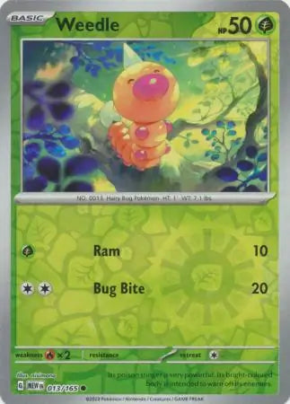 Weedle 013/165 (SV: Scarlet & Violet 151)  - Reverse Holofoil
