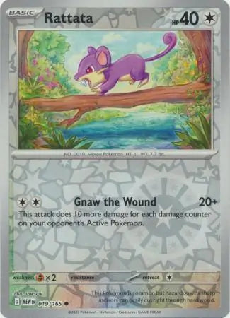 Rattata 019/165 (SV: Scarlet & Violet 151)  - Reverse Holofoil
