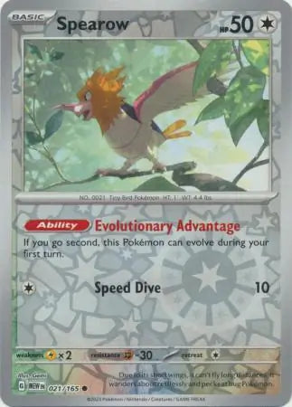 Spearow 021/165 (SV: Scarlet & Violet 151)  - Reverse Holofoil