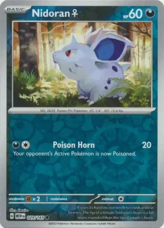 Nidoran F 029/165 (SV: Scarlet & Violet 151)  - Reverse Holofoil