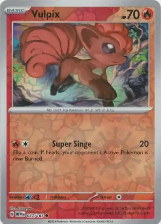 Vulpix 037/165 (SV: Scarlet & Violet 151)  - Reverse Holofoil
