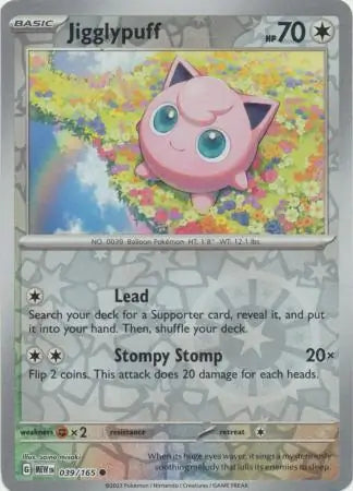 Jigglypuff 039/165 (SV: Scarlet & Violet 151)  - Reverse Holofoil