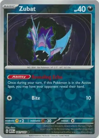 Zubat 041/165 (SV: Scarlet & Violet 151)  - Reverse Holofoil