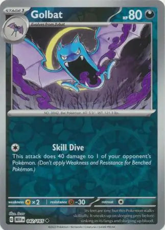 Golbat 042/165 (SV: Scarlet & Violet 151)  - Reverse Holofoil