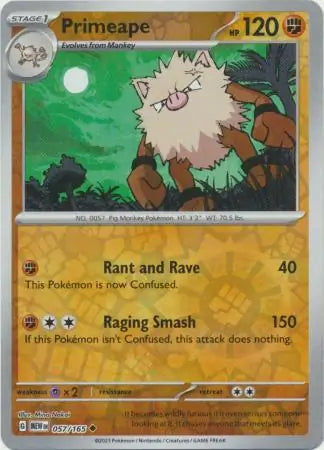 Primeape 057/165 (SV: Scarlet & Violet 151)  - Reverse Holofoil