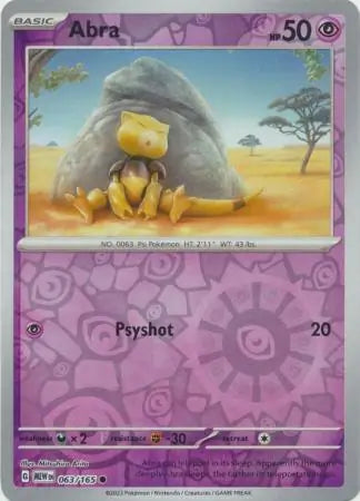 Abra 063/165 (SV: Scarlet & Violet 151)  - Reverse Holofoil