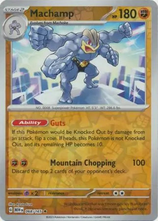 Machamp 068/165 (SV: Scarlet & Violet 151)  - Reverse Holofoil