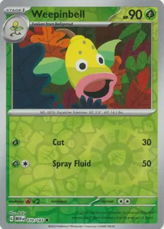 Weepinbell 070/165 (SV: Scarlet & Violet 151)  - Reverse Holofoil