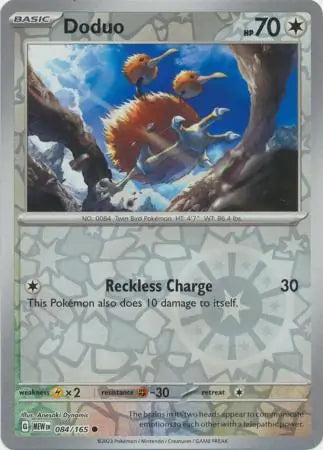 Doduo 084/165 (SV: Scarlet & Violet 151)  - Reverse Holofoil