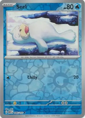 Seel 086/165 (SV: Scarlet & Violet 151)  - Reverse Holofoil