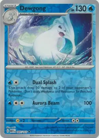 Dewgong 087/165 (SV: Scarlet & Violet 151)  - Reverse Holofoil