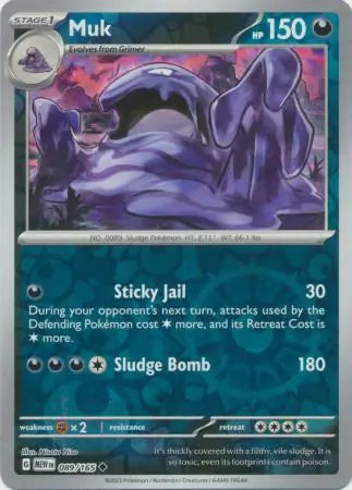 Muk 089/165 (SV: Scarlet & Violet 151)  - Reverse Holofoil