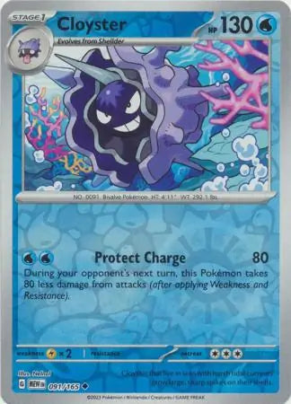 Cloyster 091/165 (SV: Scarlet & Violet 151)  - Reverse Holofoil