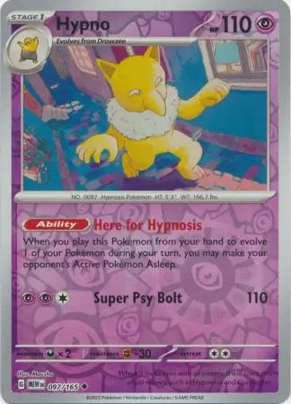 Hypno 097/165 (SV: Scarlet & Violet 151)  - Reverse Holofoil