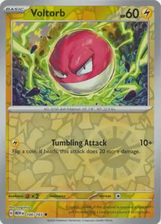 Voltorb 100/165 (SV: Scarlet & Violet 151)  - Reverse Holofoil