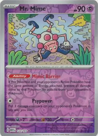 Mr. Mime 122/165 (SV: Scarlet & Violet 151)  - Reverse Holofoil