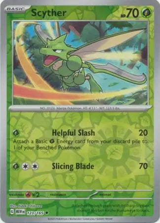 Scyther 123/165 (SV: Scarlet & Violet 151)  - Reverse Holofoil