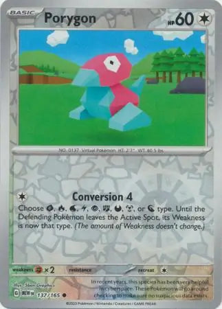 Porygon 137/165 (SV: Scarlet & Violet 151)  - Reverse Holofoil