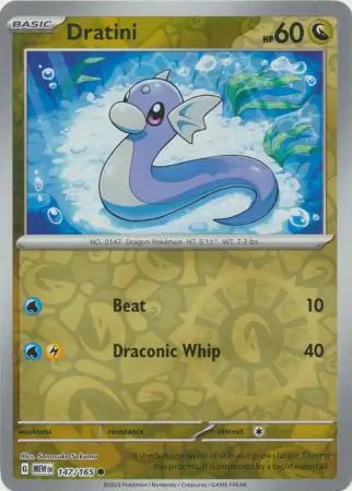 Dratini 147/165 (SV: Scarlet & Violet 151)  - Reverse Holofoil
