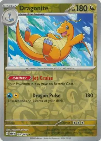Dragonite 149/165 (SV: Scarlet & Violet 151)  - Reverse Holofoil