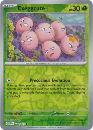 Exeggcute 001/191 (SV08: Surging Sparks)  - Reverse Holofoil