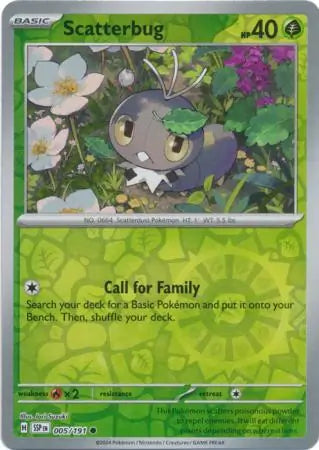 Scatterbug 005/191 (SV08: Surging Sparks)  - Reverse Holofoil