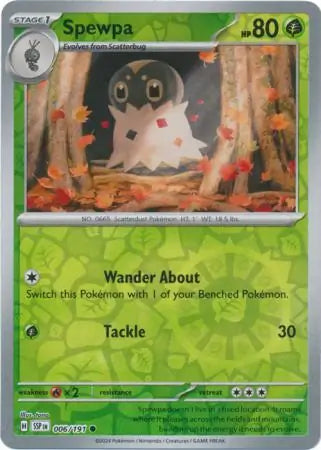 Spewpa 006/191 (SV08: Surging Sparks)  - Reverse Holofoil