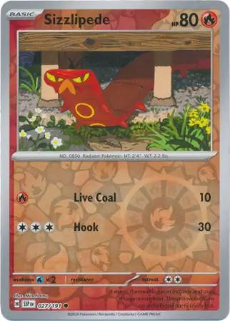 Sizzlipede 027/191 (SV08: Surging Sparks)  - Reverse Holofoil