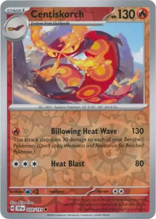Centiskorch 028/191 (SV08: Surging Sparks)  - Reverse Holofoil