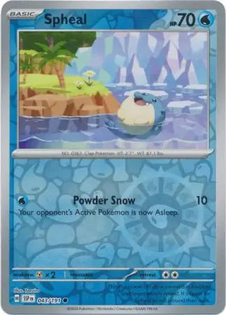 Spheal 043/191 (SV08: Surging Sparks)  - Reverse Holofoil