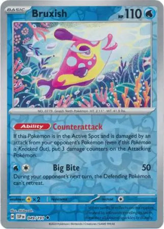 Bruxish 049/191 (SV08: Surging Sparks)  - Reverse Holofoil