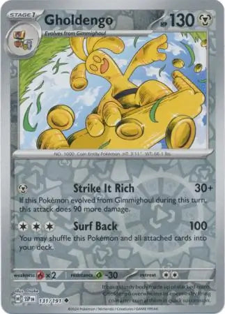 Gholdengo 131/191 (SV08: Surging Sparks)  - Reverse Holofoil