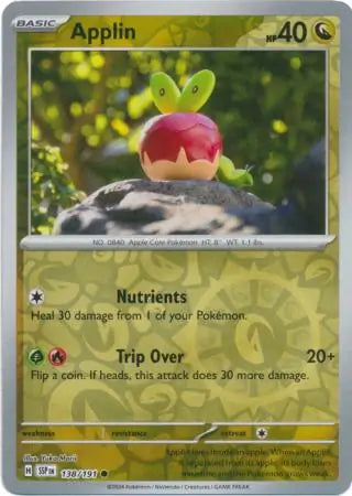 Applin 138/191 (SV08: Surging Sparks)  - Reverse Holofoil