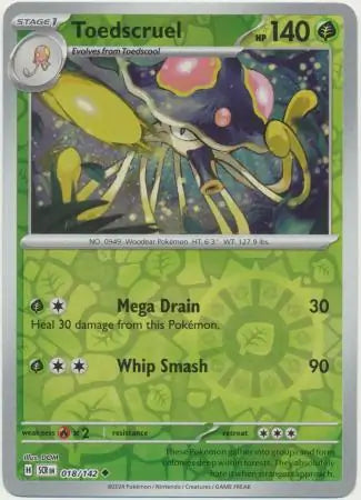 Toedscruel 018/142 (SV07: Stellar Crown)  - Reverse Holofoil