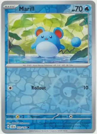 Marill 033/142 (SV07: Stellar Crown)  - Reverse Holofoil