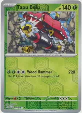 Tapu Bulu 006/064 (SV: Shrouded Fable)  - Reverse Holofoil