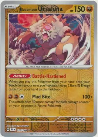 Bloodmoon Ursaluna 025/064 (SV: Shrouded Fable)  - Reverse Holofoil