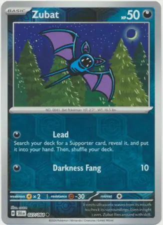 Zubat 027/064 (SV: Shrouded Fable)  - Reverse Holofoil