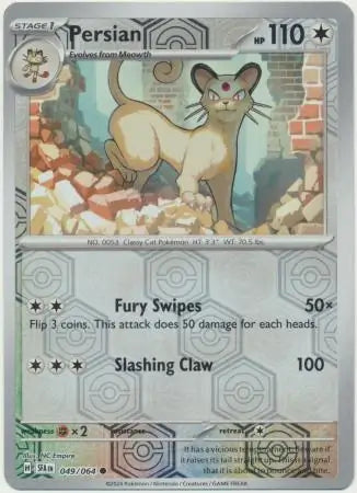 Persian 049/064 (SV: Shrouded Fable)  - Reverse Holofoil