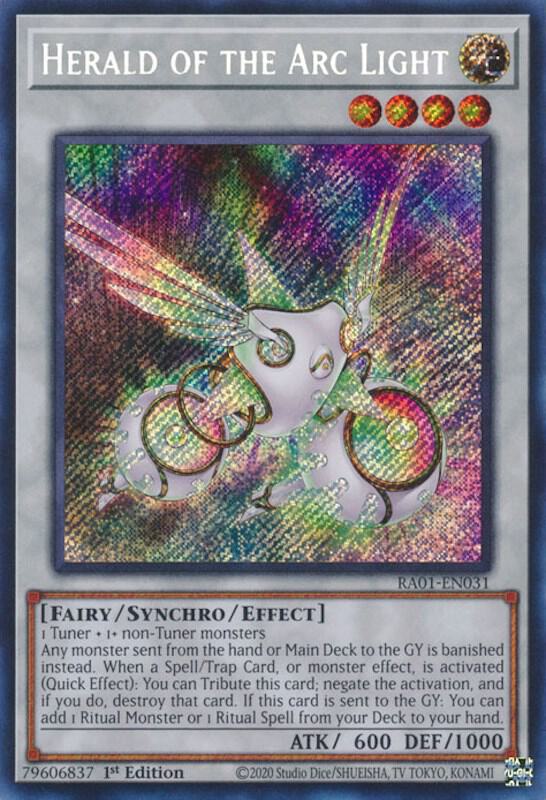 Herald of the Arc Light Secret Rare RA01-EN031 (25th Anniversary Rarity Collection)  - 1st Edition