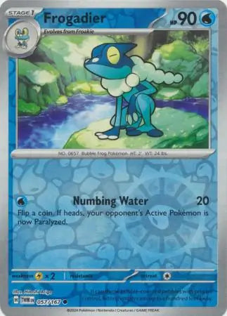 Frogadier 057/167 (SV06: Twilight Masquerade)  - Reverse Holofoil