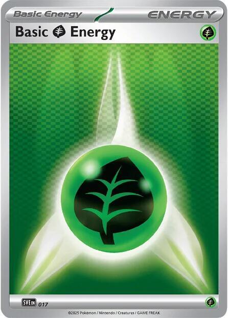 Basic Grass Energy 017 (SVE: Scarlet & Violet Energies)  - Reverse Holofoil