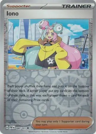 Iono 080/091 (SV: Paldean Fates)  - Reverse Holofoil